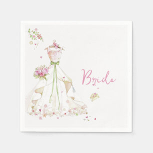 Bridal Shower Wedding Dress Napkin