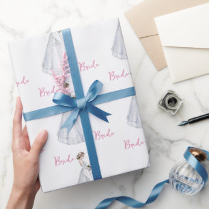 Bridal Shower Wedding Dress  Wrapping Paper