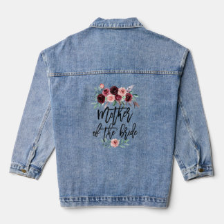 Bridal Shower Wedding For Bride Mum Mother Of The Denim Jacket