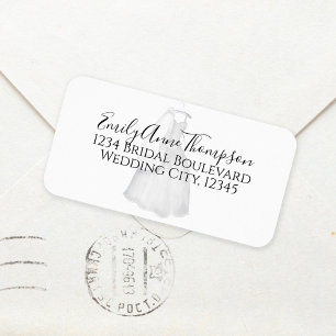 Bridal Shower Wedding Modern Personalized Mailing Label