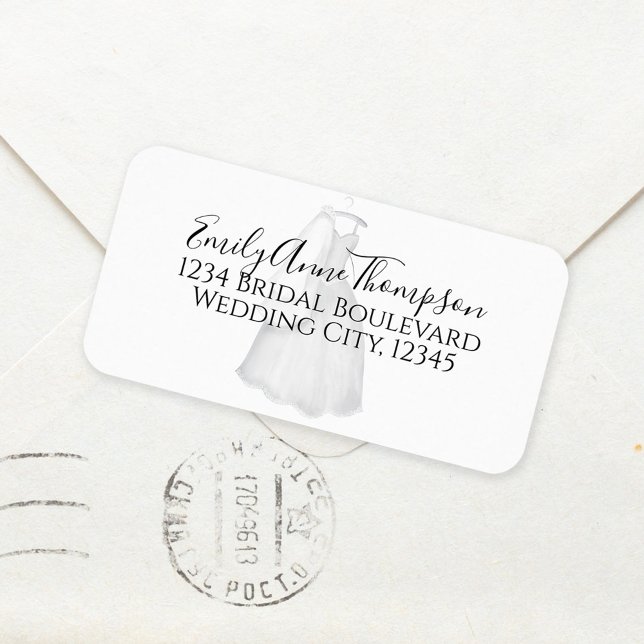 Bridal Shower Wedding Modern Personalized Mailing Label (Creator Uploaded)