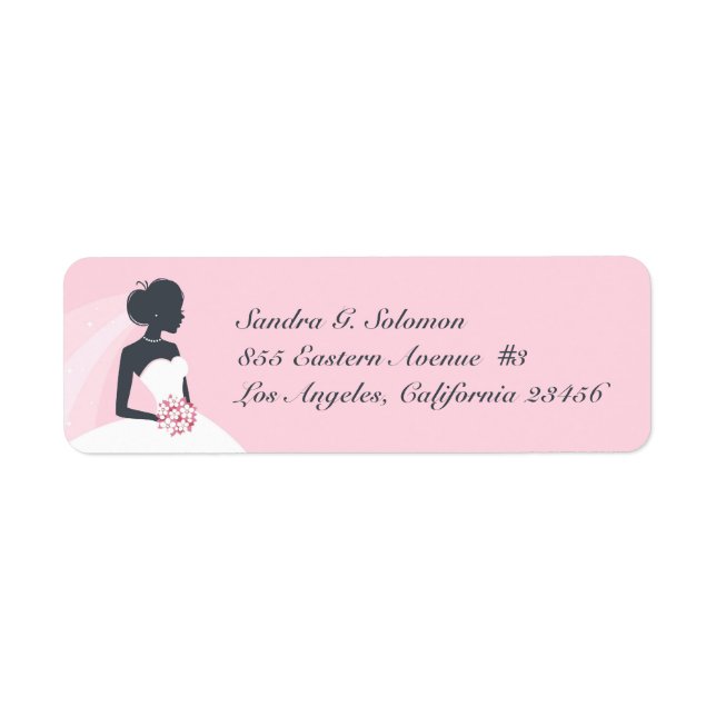 Bridal Shower Wedding Return Address Labels (Front)