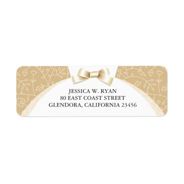 Bridal Shower Wedding Return Address Labels (Front)