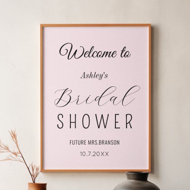 Bridal Shower Welcome Blush Pink  Poster (Creator Uploaded)