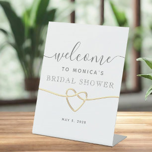 Bridal Shower Welcome Pedestal Sign