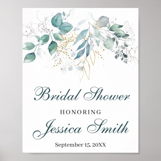Bridal Shower Welcome Poster Sign (Front)