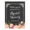 Bridal Shower Welcome Sign Chalkboard Frame Flower