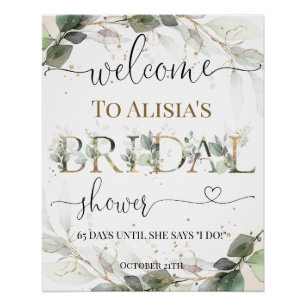 Bridal Shower Welcome Sign Poster