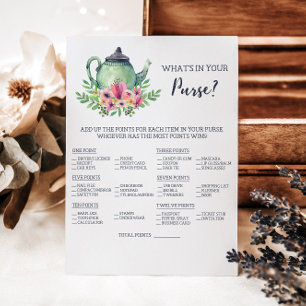 Bridal Shower What's in Your Purse Game Invitation