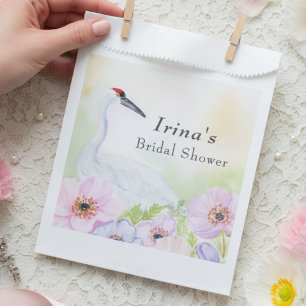 Bridal Shower Whooping Crane Anemones Favour Bags