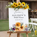 Bridal Shower Wildflower Sunflower Welcome Sign<br><div class="desc">Bridal Shower Wildflower Sunflower Welcome Sign</div>