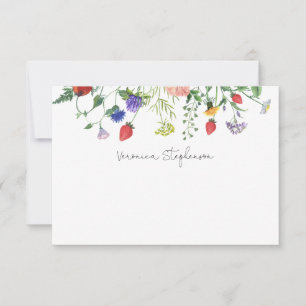 Bridal Shower Wildflower Thank You Card