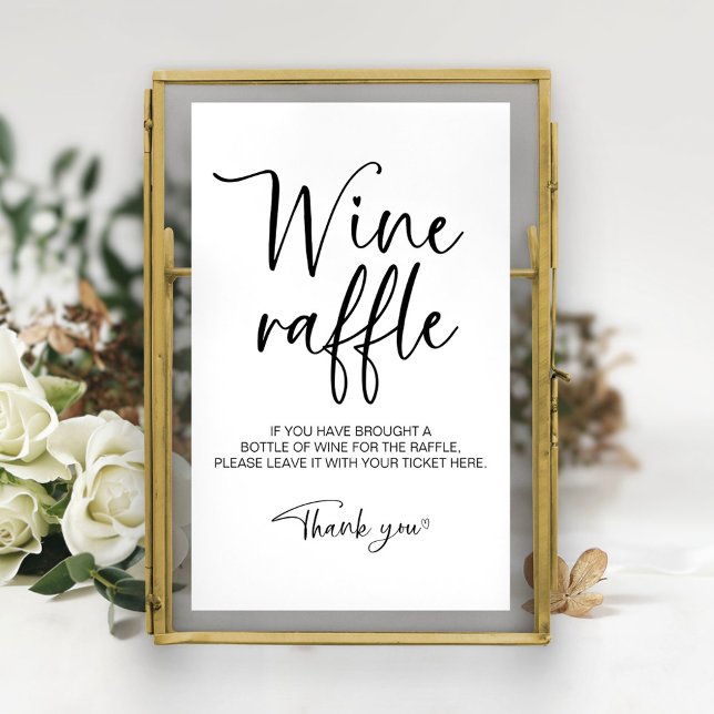 Bridal Shower Wine Raffle Game Sign (Creator Uploaded)