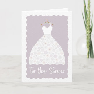 Bridal Shower with Flowery Dress Card