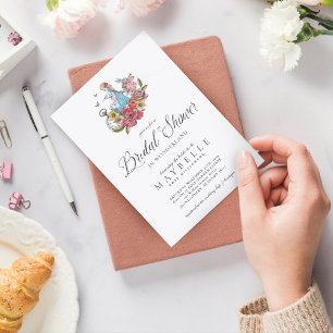 Bridal Shower Wonderland Vintage Alice Wonderland Invitation