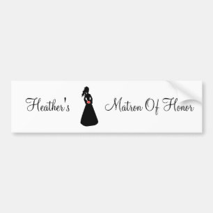 Bridal Silhouette III Matron Of Honour Bumper Sticker