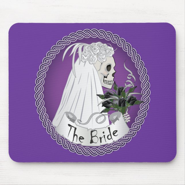 Bridal Skull - Purple Mouse Pad (Front)