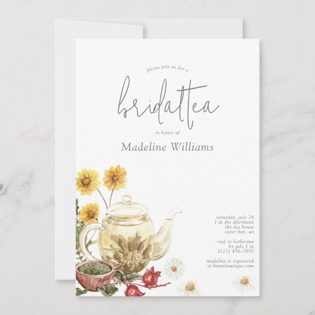 Bridal Tea Bridal Shower Invitation (Front)