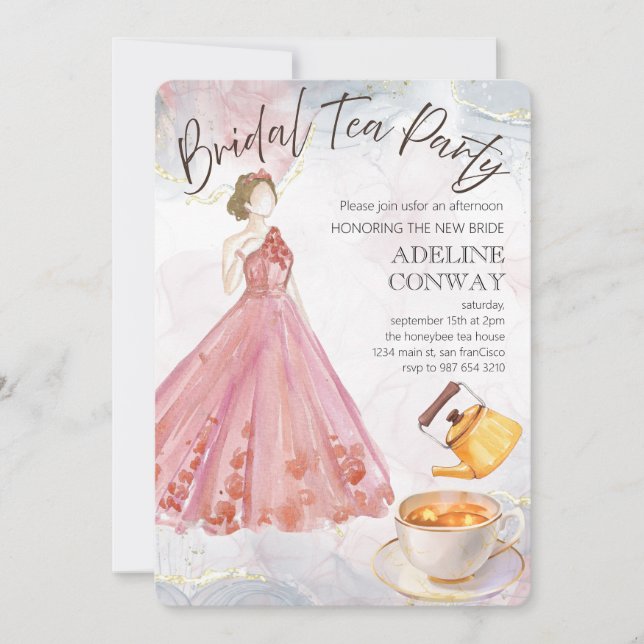Bridal Tea Celebration Invitation (Front)