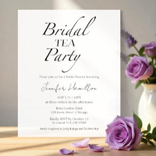 Bridal tea Party   Black & White Bridal Shower