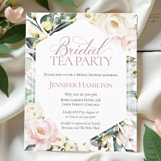 Bridal tea Party | Floral Bridal Shower invitation (Creator Uploaded)