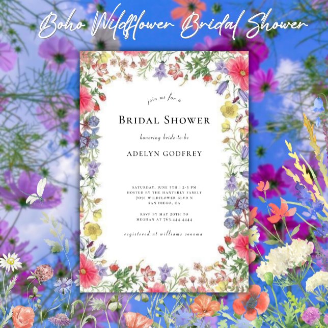 bridal tea party invitation,wildflower bridal part invitation (Creator Uploaded)