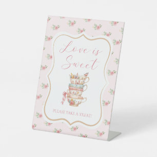 Bridal Tea Party Love is Sweet Favour Pedestal Sign