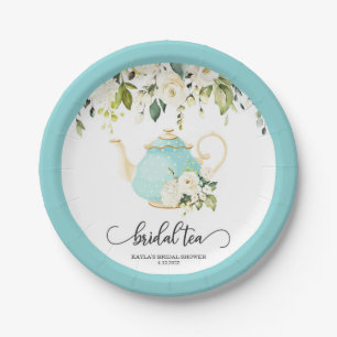 Bridal Tea Party Plate - Blue   CUSTOM