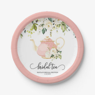 Bridal Tea Party Plate - Pink  CUSTOM