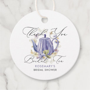 Bridal Tea Purple Teapot Bridal Shower Favour Tags