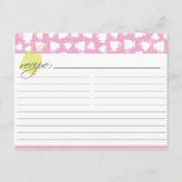 Bridal Tea Recipe Card