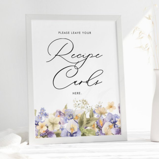 Bridal Tea Recipe Cards Bridal Shower Poster (Creator Uploaded)