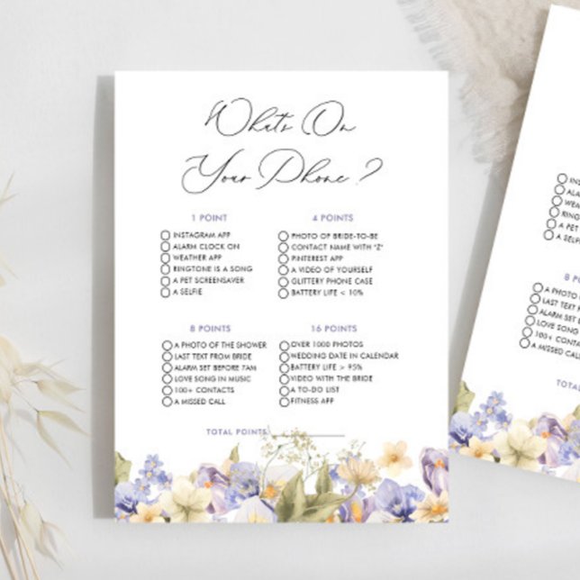 Bridal Tea What On Your Phone Bridal Shower Game (Creator Uploaded)