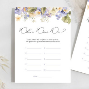 Bridal Tea Where Were We Bridal Shower Game