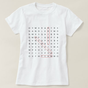 Bridal Team Fun Wedding Bacherlorette Word Find T- T-Shirt