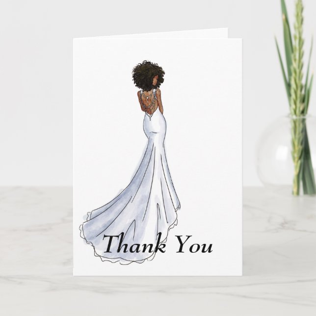 Bridal Thank You Card- African American Card (Front)