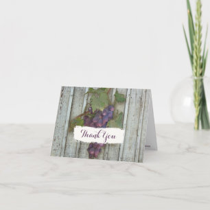 Bridal Thank You Note Rustic Country Wine Vineyard Card