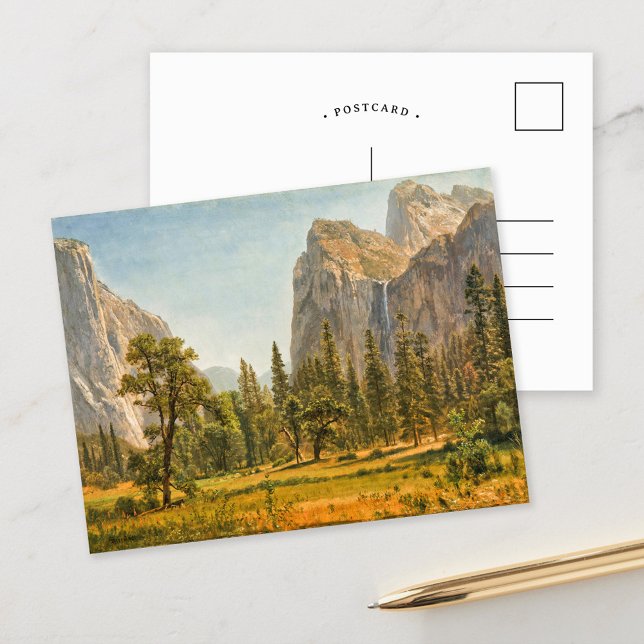 Bridal Veil Falls, California | Albert Bierstadt Postcard (Creator Uploaded)
