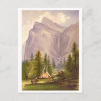 Bridal Veil Falls Vintage Prang Lithograph