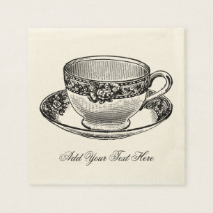 Bridal Vintage Tea Cup Napkin