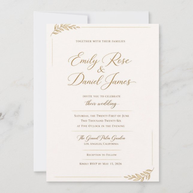 bridal wedding invitations (Front)