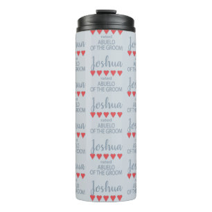 Bridal & Wedding Party 5 Heart Abuelo of Groom Thermal Tumbler