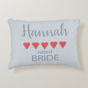 Bridal & Wedding Party 5 Heart Bride Decorative Cushion