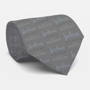 Bridal & Wedding Party 5 Heart Bridesman Tie
