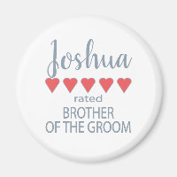 Bridal & Wedding Party 5 Heart Brother of Groom