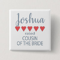 Bridal & Wedding Party 5 Heart Cousin of Bride