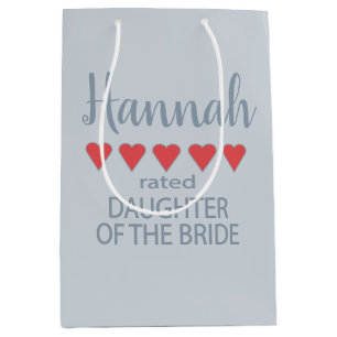Bridal & Wedding Party 5 Heart Daughter of Bride Medium Gift Bag