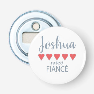 Bridal & Wedding Party 5 Heart Fiance Bottle Opener