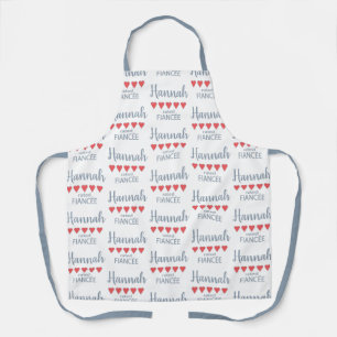 Bridal & Wedding Party 5 Heart Fiancee Apron