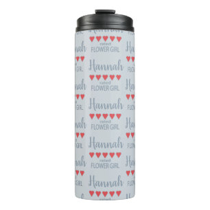 Bridal & Wedding Party 5 Heart Flower Girl Thermal Tumbler